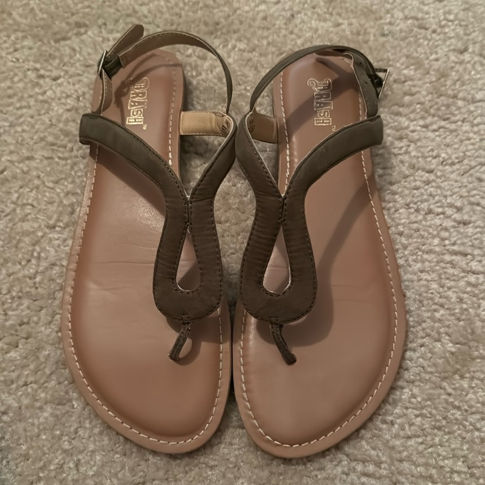 Brash Wishbone Brechet Sandals Size 9.5 Color Olive